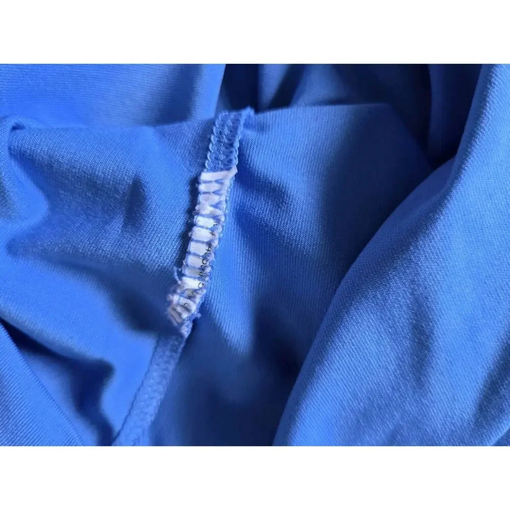 Nike Dri-FIT Blue 3/4 Sleeve Athletic Running Workout Top Quick Dry Athleisure L